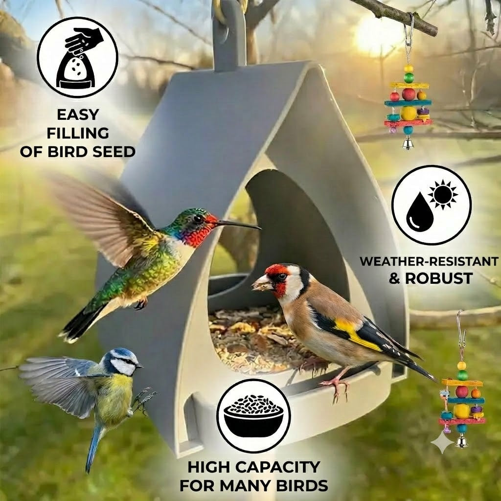 Hanging Bird Feeder – Large Capacity, Ideal for Garden and Balcony