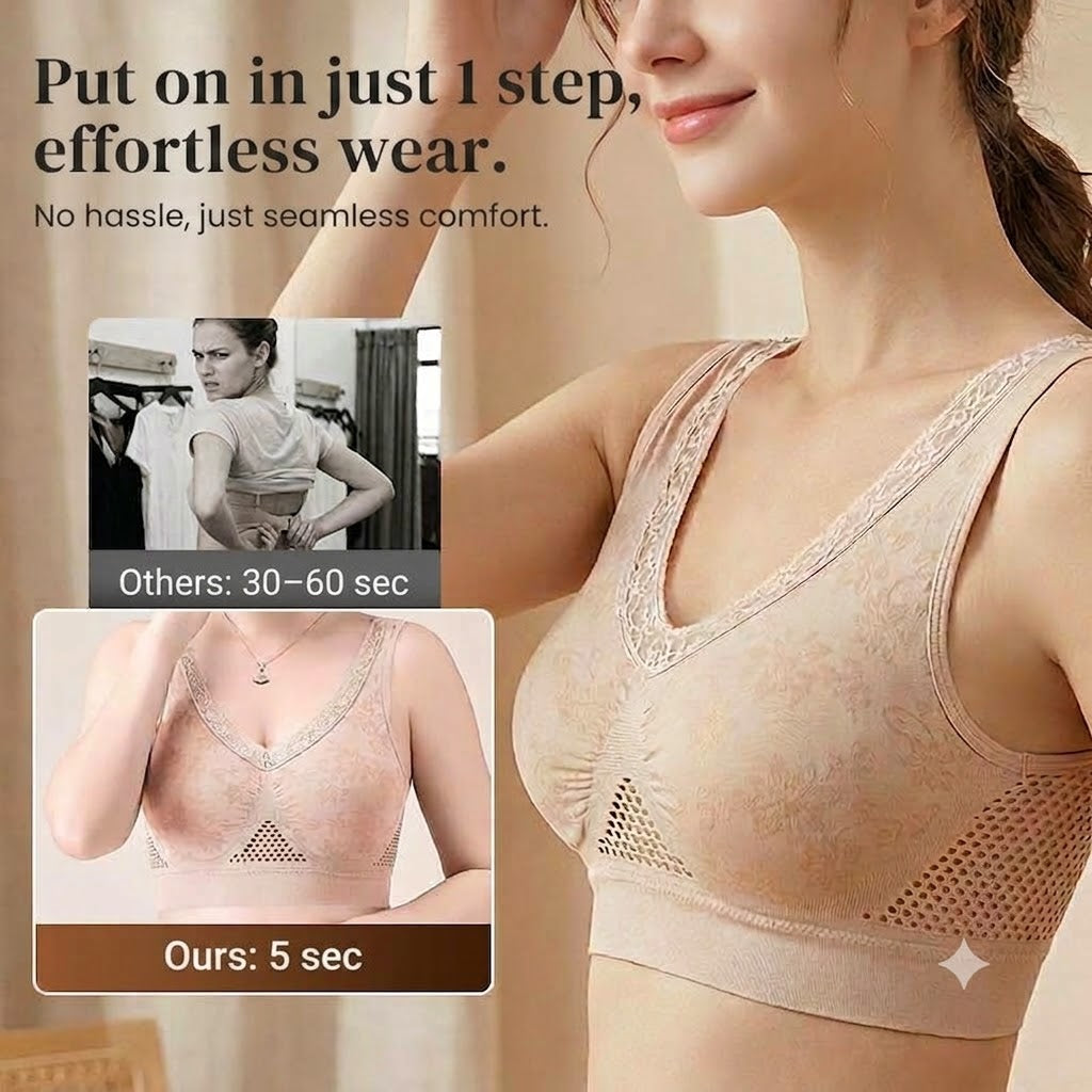 Comfortable Closure-Free Shaping Bra – Made of Pure Cotton