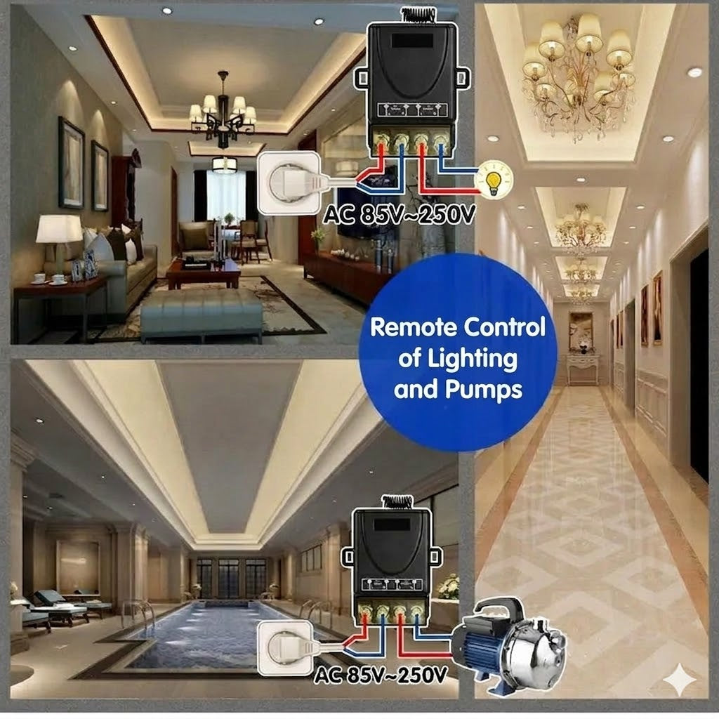 💥Wireless Remote Control and Receiver Set - Universal - Plug & Play - No Cables⚡ Needed