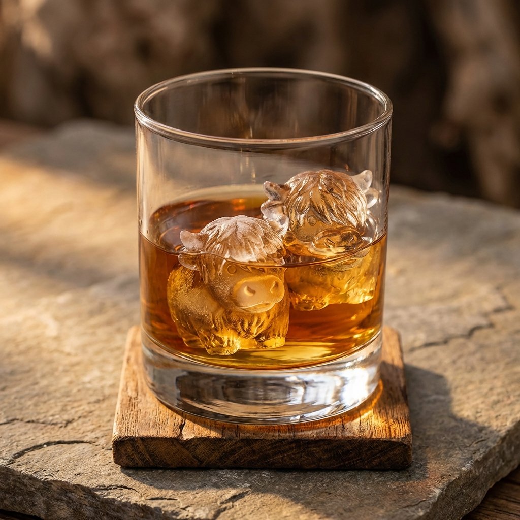 ๐ฎ Mini Scottish Highland Cow Ice Cube Mold โ 3D Silicone for Ice Cubes
