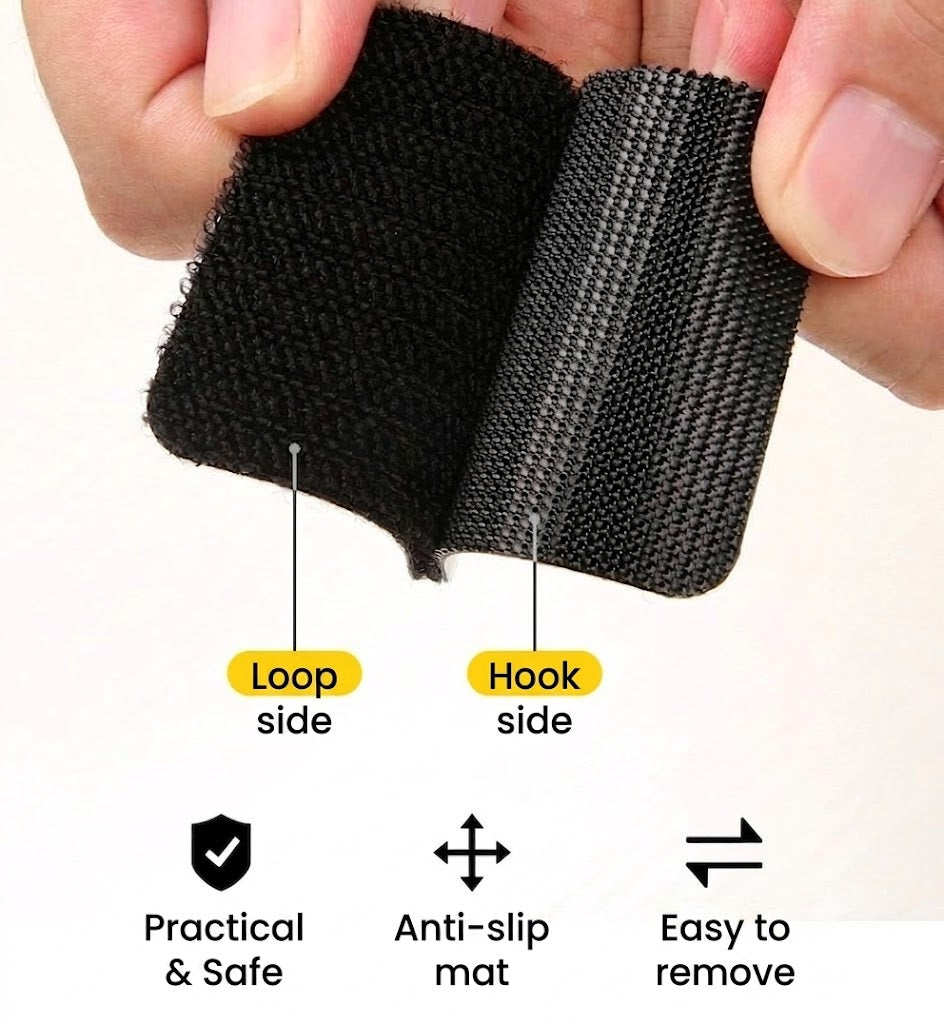 Strong Self-Adhesive Hook and Loop Tape (1 Set of 20 Pieces)