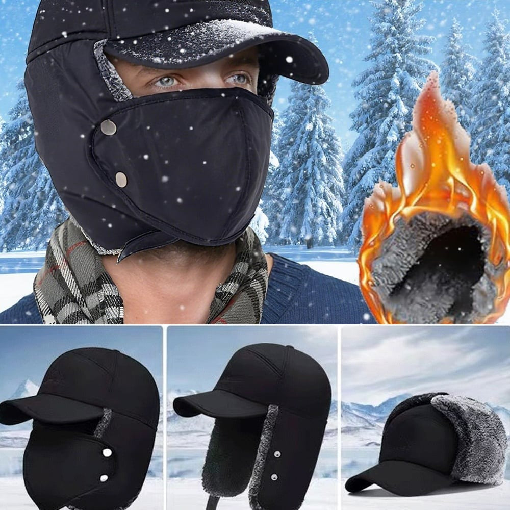 Warm Winter Hat with Face Protection