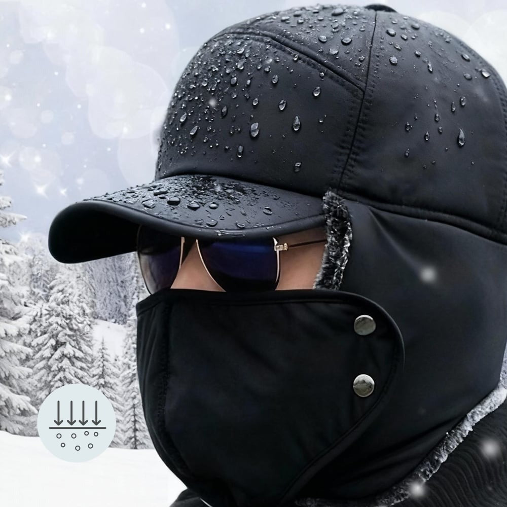 Warm Winter Hat with Face Protection