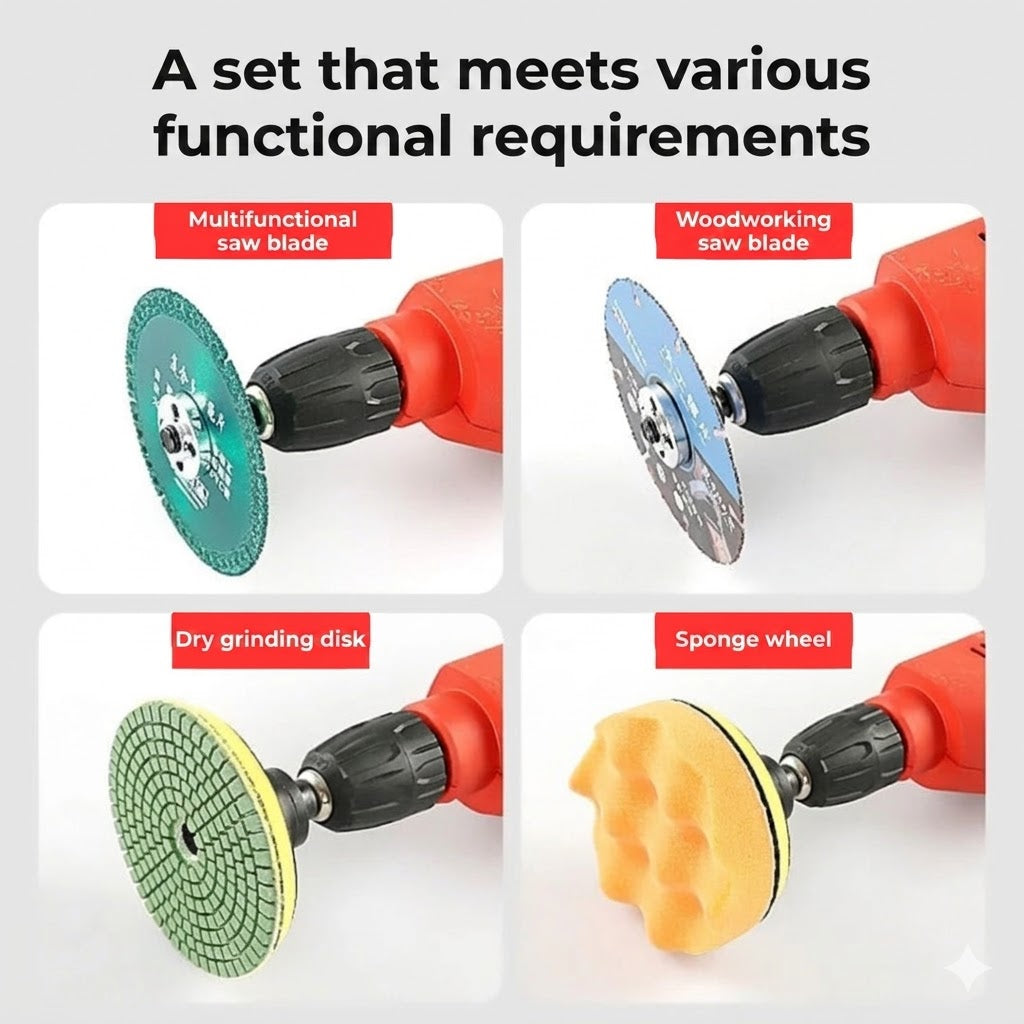 Adapter Set - From Drill to Grinder