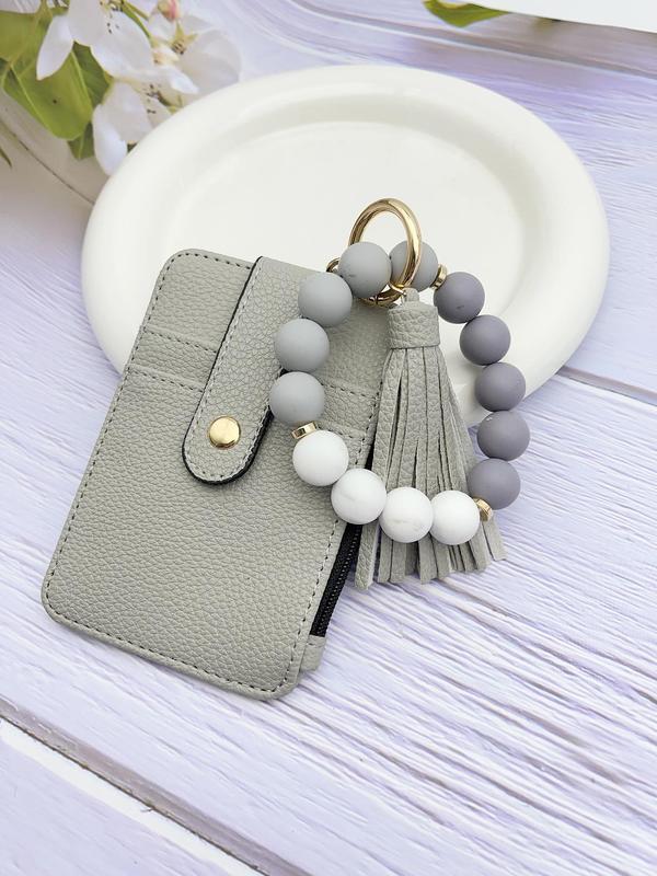 Trendy Silicone Wrist Keychain in Boho Style