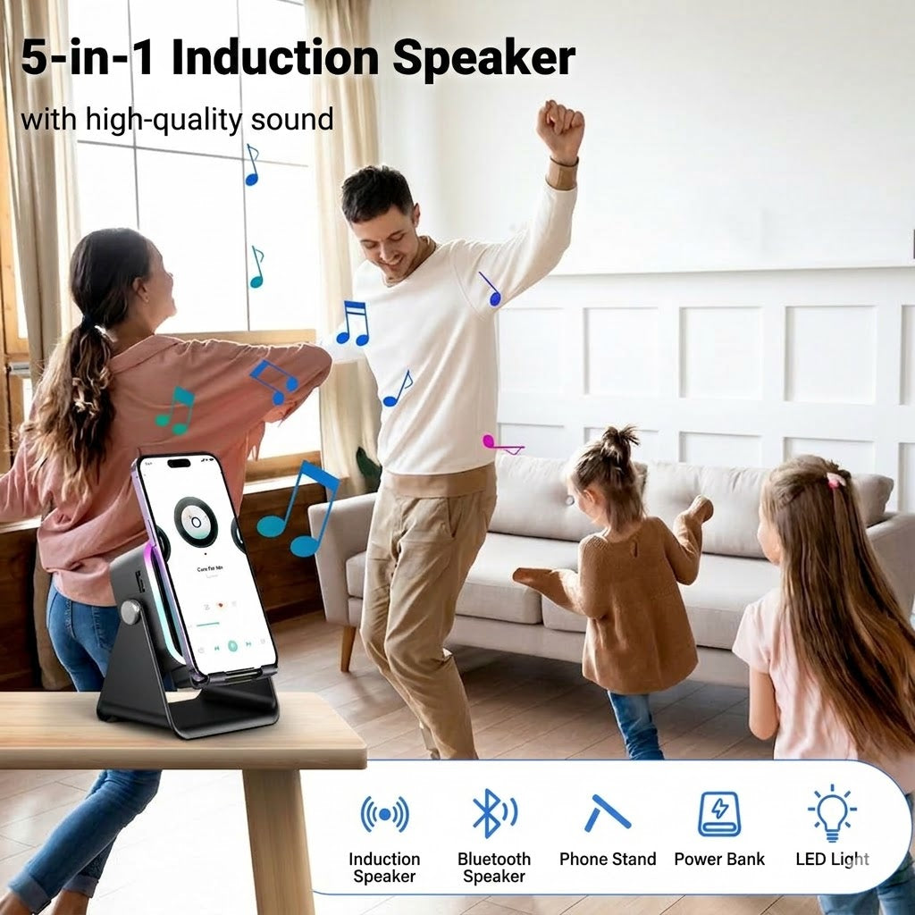 Wireless Induction Speaker & Phone Holder
