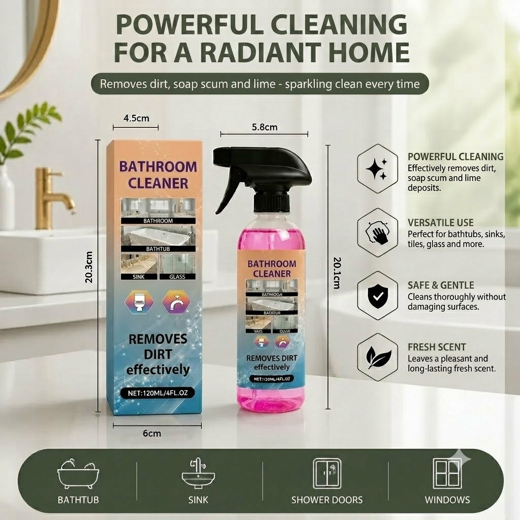 Bathroom Cleaner – Universal Cleaning Agent for Bathtubs, Sinks, and Glass