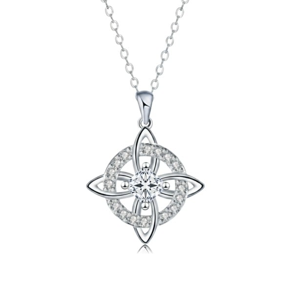 Mystical Witch's Knot Necklace with Birthstone