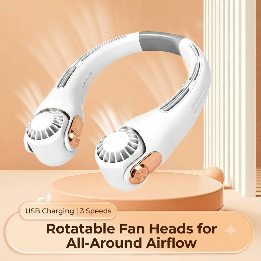 Neck Air Conditioner & Fan – Silent Personal Cooling for Summer