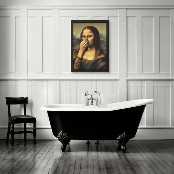 Humorous Mona Lisa Canvas