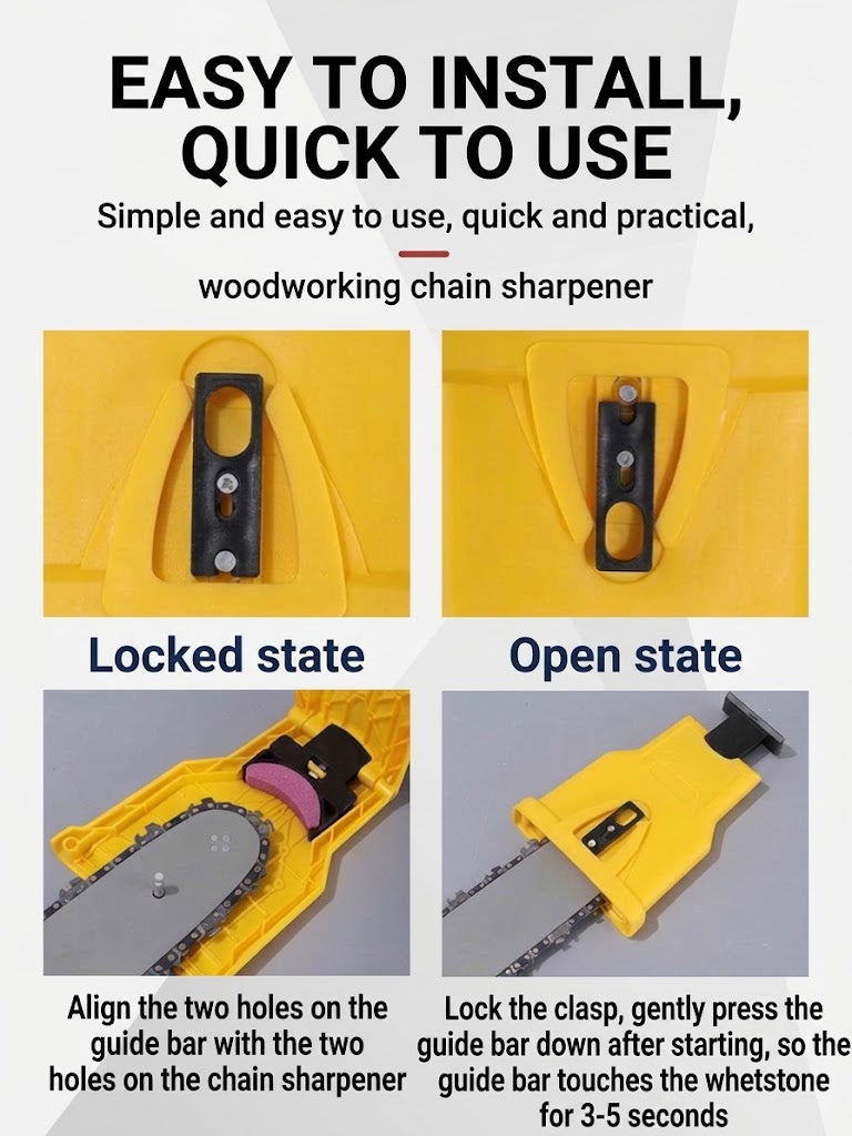 Compact chainsaw sharpener