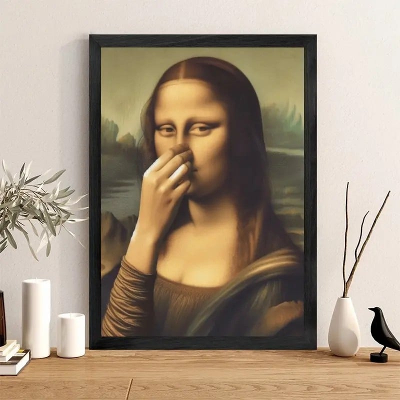 Humorous Mona Lisa Canvas