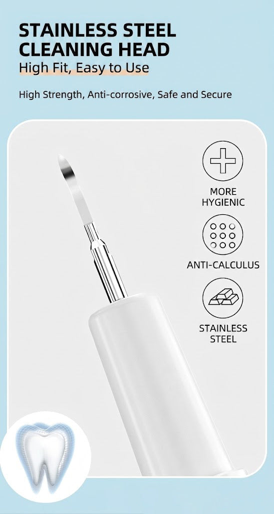 ✨ 5-in-1 Ultrasonic Tooth Cleaner – 6 Modes with Cleaning Heads, Up to 58 Days of Battery Life 🦷⚡