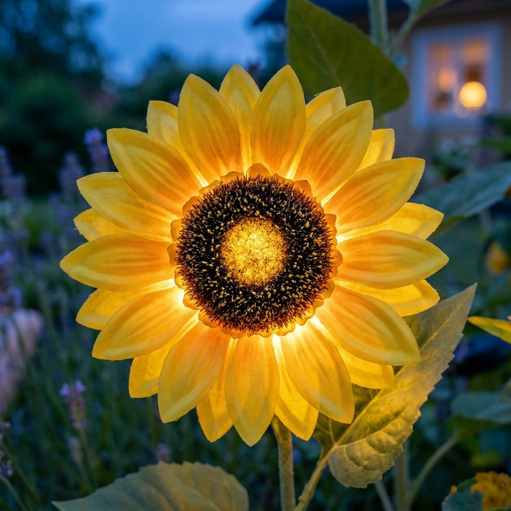 🌻 Solar-Powered Sunflower Garden Light – Looks Like a Real Sunflower