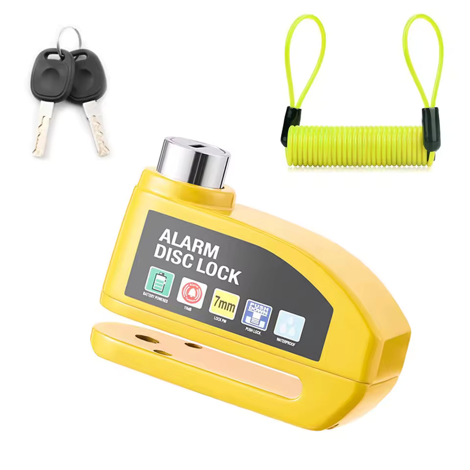 110 dB Alarm Disc Brake Lock – Disc Brake Lock for Bicycles, Mopeds & Motorcycles