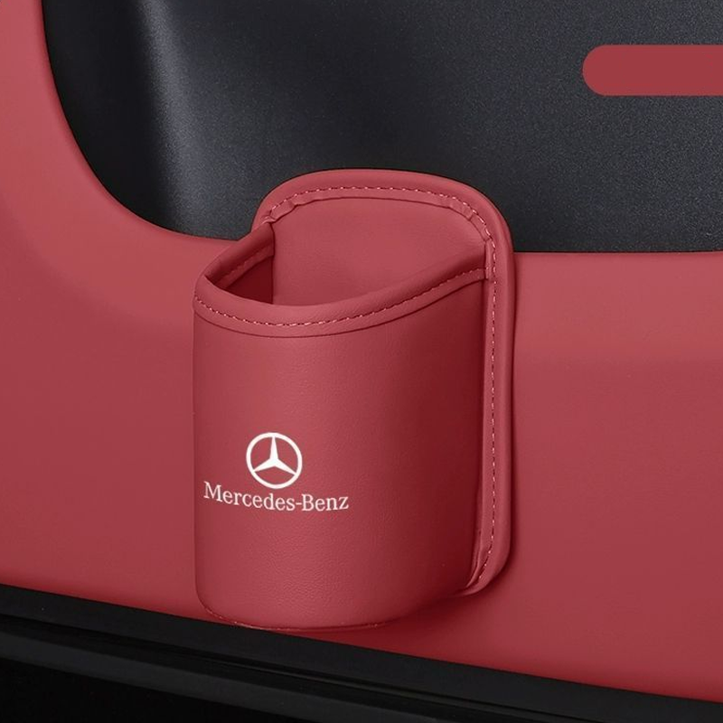 Leather Coffee to Go Holder - Portable Cup Holder with Clip