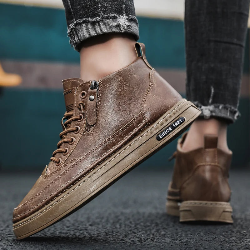 Cozy Men's Leather Boots