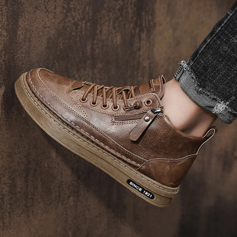 Cozy Men's Leather Boots