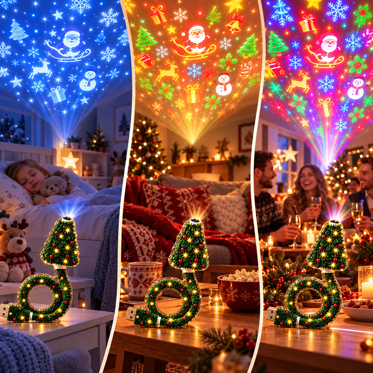 HD USB Christmas Projector – Create a Magical Holiday Atmosphere in an Instant