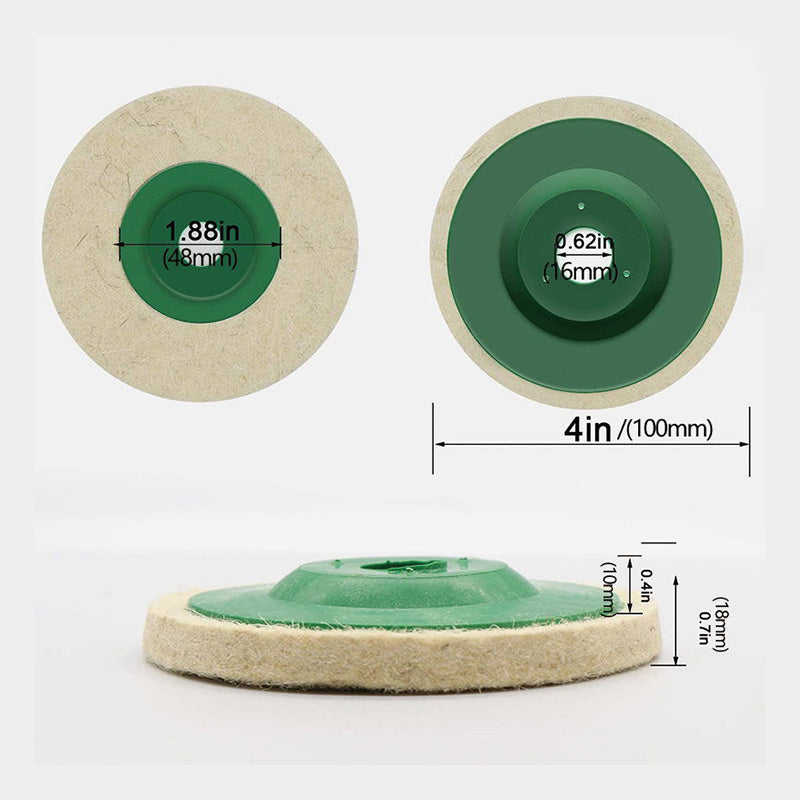 Felt Polishing Wheels for Dremel & Multitool - 10 Pcs
