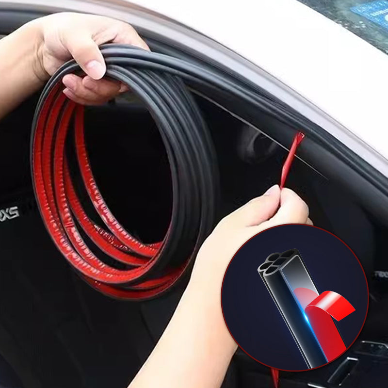Universal Car Door Rubber Seal (5 Meters) – Self-Adhesive Weatherstripping Against Wind Noise (B-Shape)