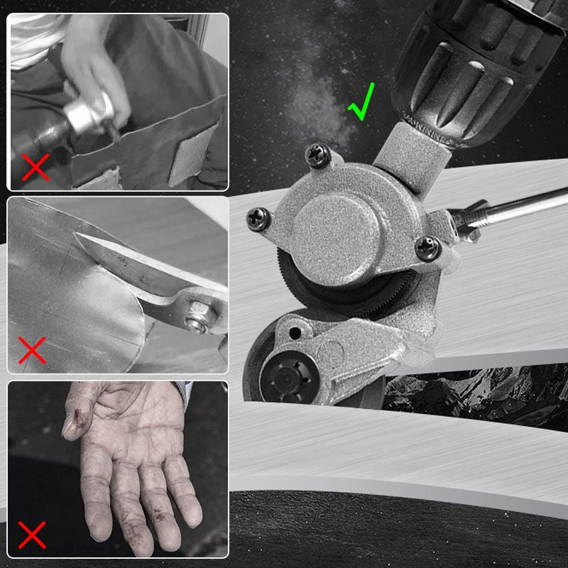 Drill Sheet Metal Cutter Attachment – Electric Metal Shears and Plate Nibbler