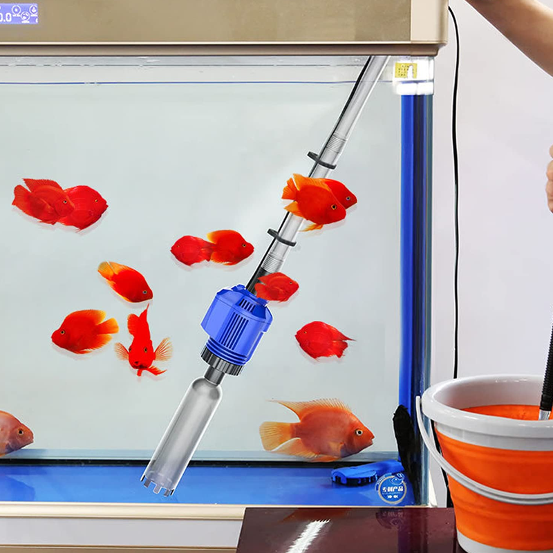Electric Aquarium Vacuum Cleaner & Water Changer - 3-in-1 Gravel Cleaner - With Filter Function