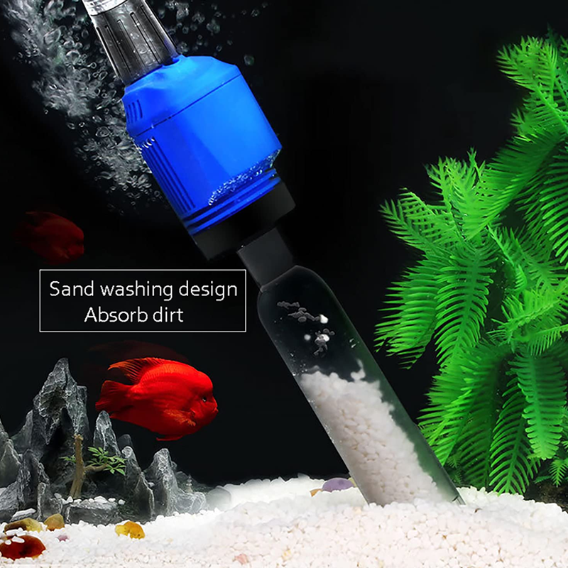 Electric Aquarium Vacuum Cleaner & Water Changer - 3-in-1 Gravel Cleaner - With Filter Function