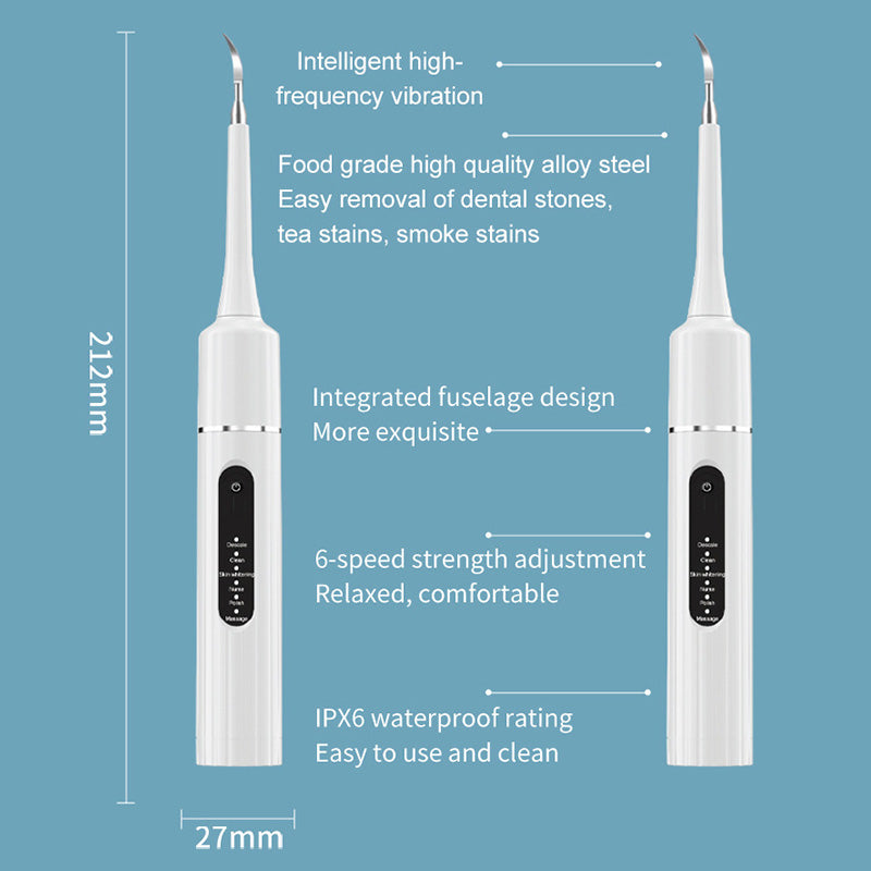 ✨ 5-in-1 Ultrasonic Tooth Cleaner – 6 Modes with Cleaning Heads, Up to 58 Days of Battery Life 🦷⚡