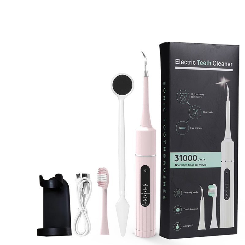 ✨ 5-in-1 Ultrasonic Tooth Cleaner – 6 Modes with Cleaning Heads, Up to 58 Days of Battery Life 🦷⚡
