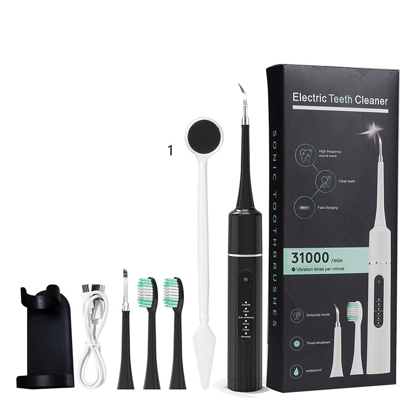 ✨ 5-in-1 Ultrasonic Tooth Cleaner – 6 Modes with Cleaning Heads, Up to 58 Days of Battery Life 🦷⚡