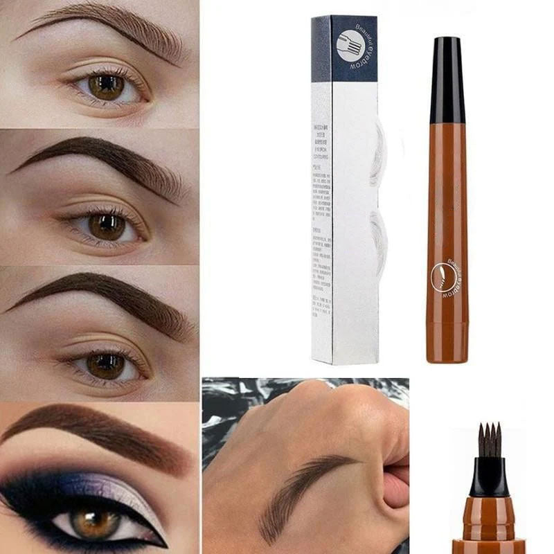Microblading Eyebrow Pen – Waterproof Eyebrow Pencil with Micro-Fork Tip (Natural Effect)