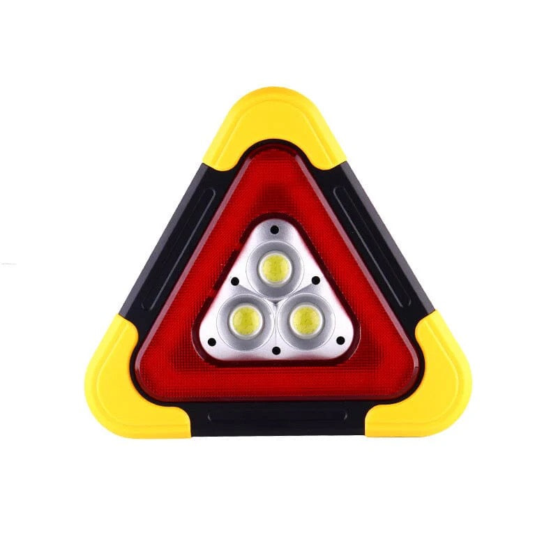2-in-1 Solar-Powered LED Warning Triangle