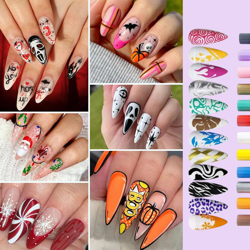 Nail Art Pen Set – 12 Colors