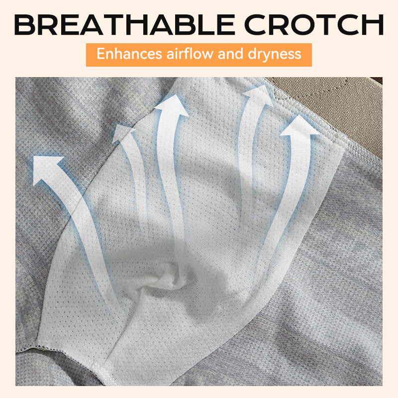 Breathable Men’s Boxer Shorts with Geometric Pattern – 1 Set (3 Pieces)