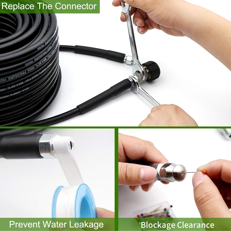 5800 PSI Drain Cleaning Kit – High-Pressure Nozzle and Hose for Clogged Drains and Pipes