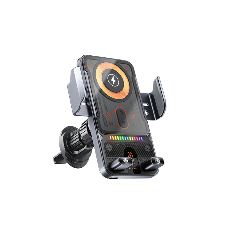 Smart Car Phone Holder – 15W Fast Wireless Charger – Automatic Clamping & Rotating – Universal