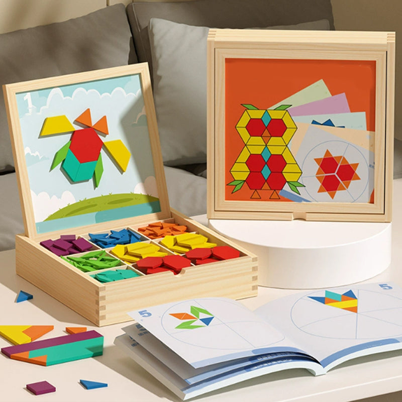 Wooden Magnetic Puzzle: Create Shapes & Patterns