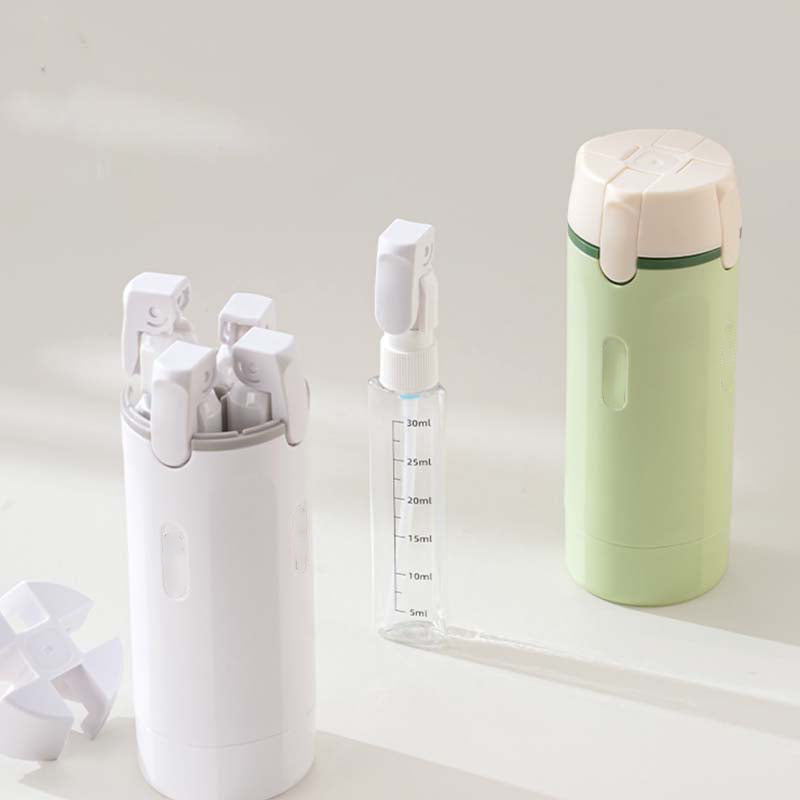 4-in-1 Travel Bottle Set for Carry-on – Leak-proof Silicone Travel Bottles