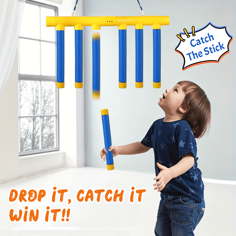 Reaction Catch Game with Falling Sticks