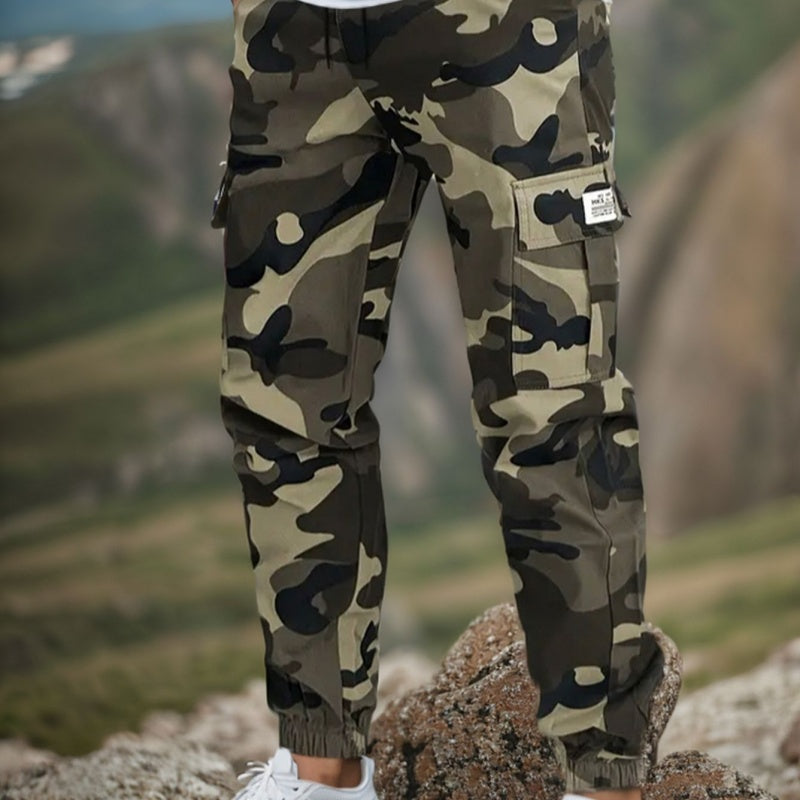 Men's Tactical Cargo Pants - Army Camouflage Print