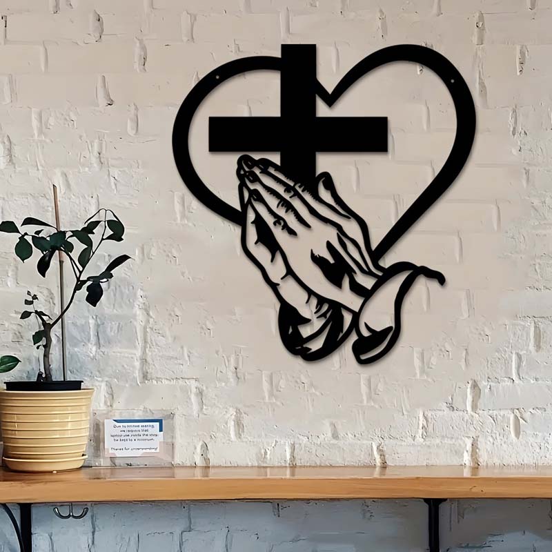 Cross in Heart Wall Decoration