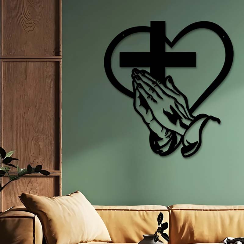 Cross in Heart Wall Decoration