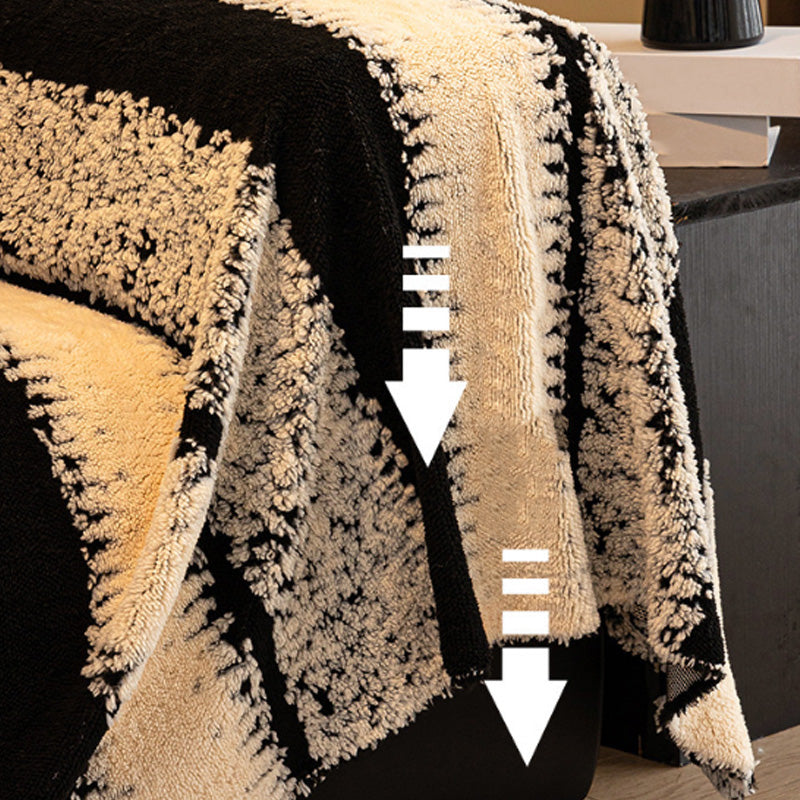 Pet-Proof Plush Sofa Cover with Anti-Slip