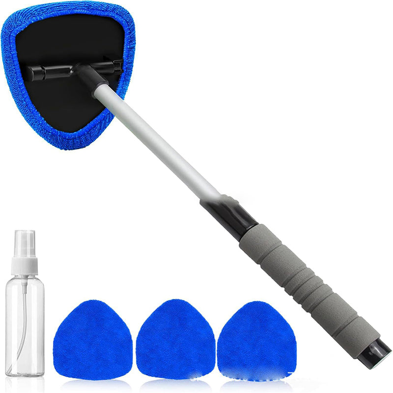 Telescopic Window Cleaner Set - Extendable Pole with Scrubber & Squeegee