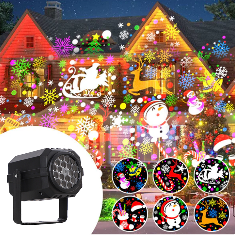 Magical Christmas Projector with Moving Patterns