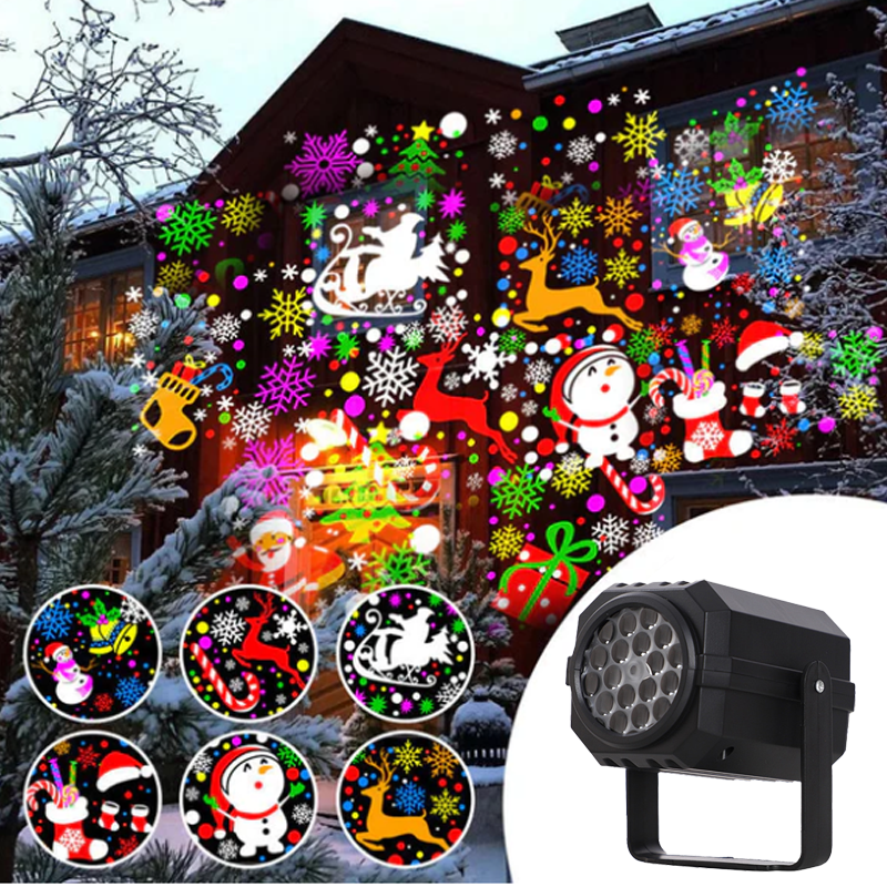 Magical Christmas Projector with Moving Patterns