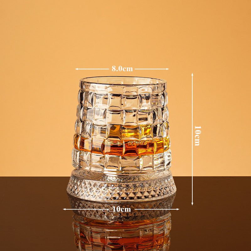 ππ₯ 360Β° Rotating Whiskey Glass β Luxury Crystal Rotating Tumbler Glass