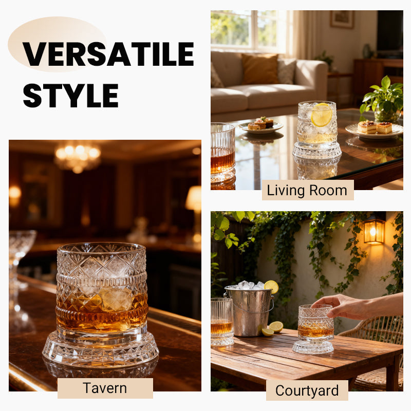 ππ₯ 360Β° Rotating Whiskey Glass β Luxury Crystal Rotating Tumbler Glass