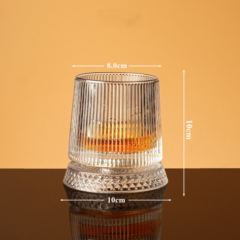 ππ₯ 360Β° Rotating Whiskey Glass β Luxury Crystal Rotating Tumbler Glass